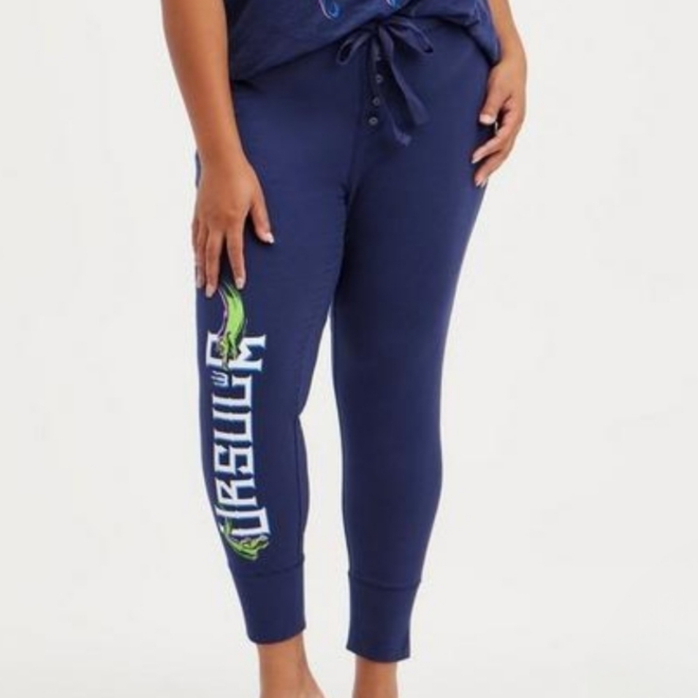 Torrid Disney Ursula Flotsam & Jetsam Sleep Legging Navy Blue 2X